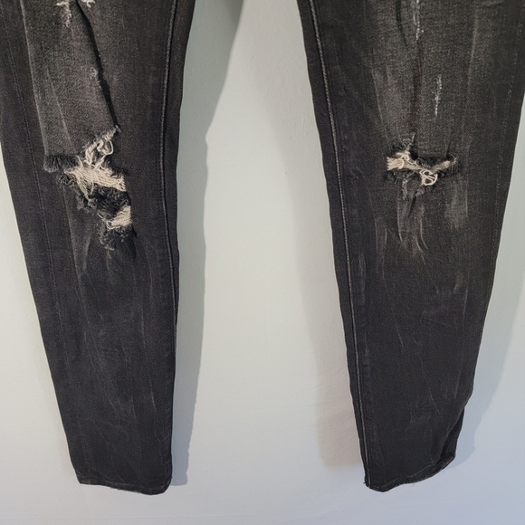 CULT Of INDIVIDUALITY Zen Mid-Rise Jeans Sz 29 Dark Washed Distressed Skinny Leg - Picture 3 of 10